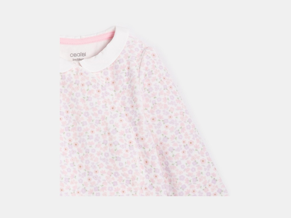 Pelele floral rosa bebé niña 2