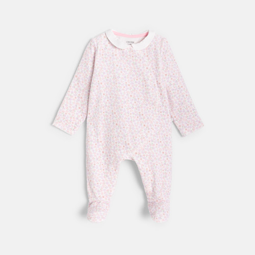 Dors-bien Rose Fleuri Bébé Fille - Imprimé Blanc - 1M - OBAIBI