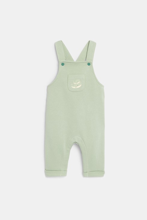 Latzhose Molton und Body Walfischmotiv grün Kleinkind Junge Geburt 2