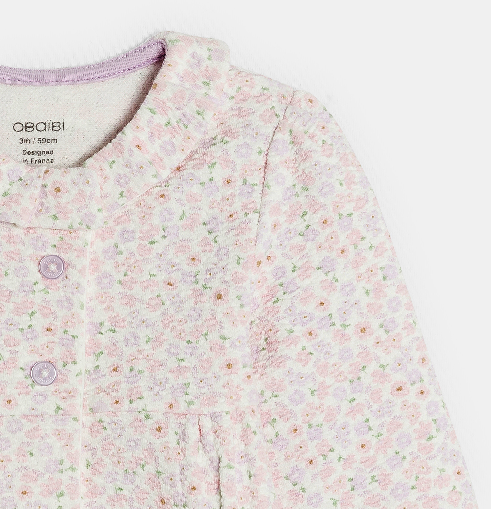 Strickoverall Blumen rosa Kleinkind Mädchen 2