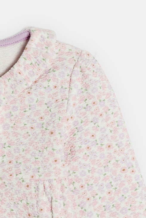 Ružičasti kombinezon s cvjetnim uzorkom za djevojčice 2