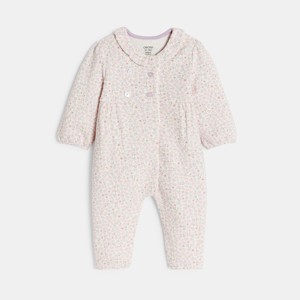 Strickoverall Blumen rosa Kleinkind Mädchen