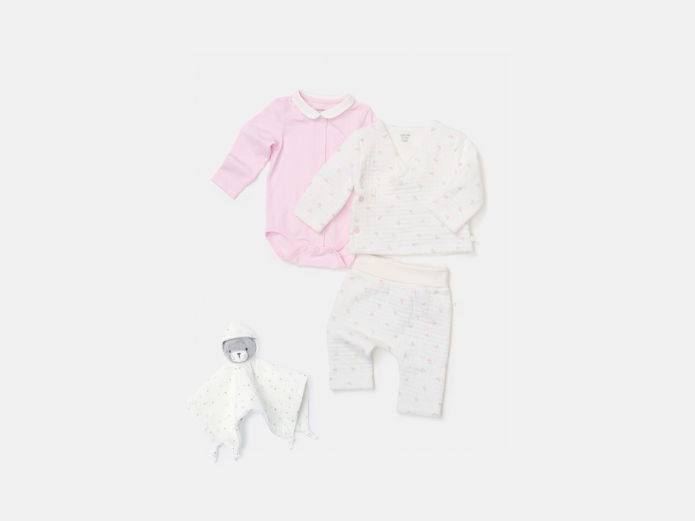 Roze set 3 stuks baby meisje 1