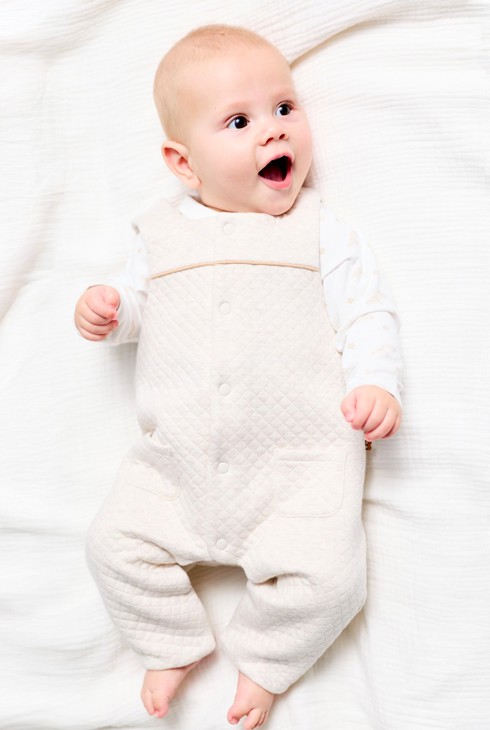 Bež kombinezon i bodi za dječake 1