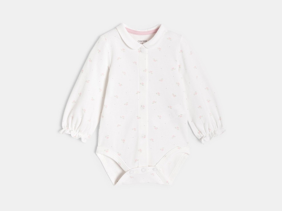 Set mit rosa Latzhose und bedrucktem Body für kleine Mädchen 2