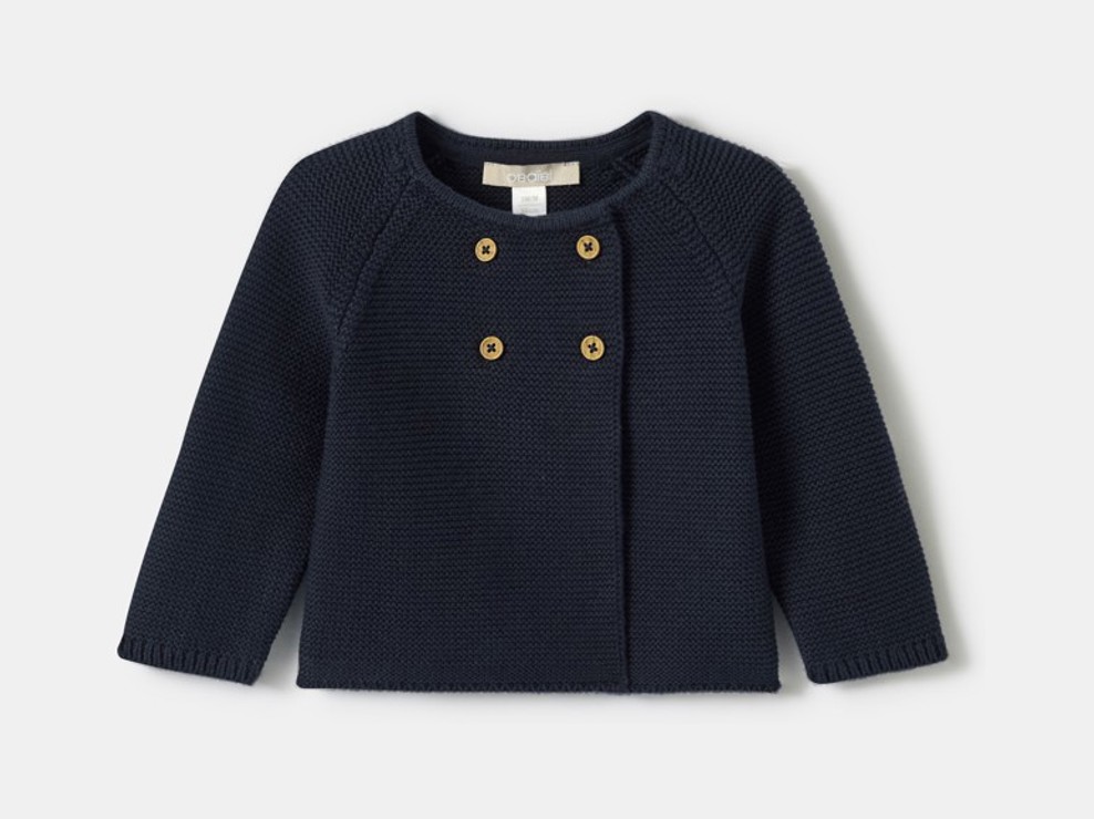 Gilet a maniche lunghe blu notte per neonata 1