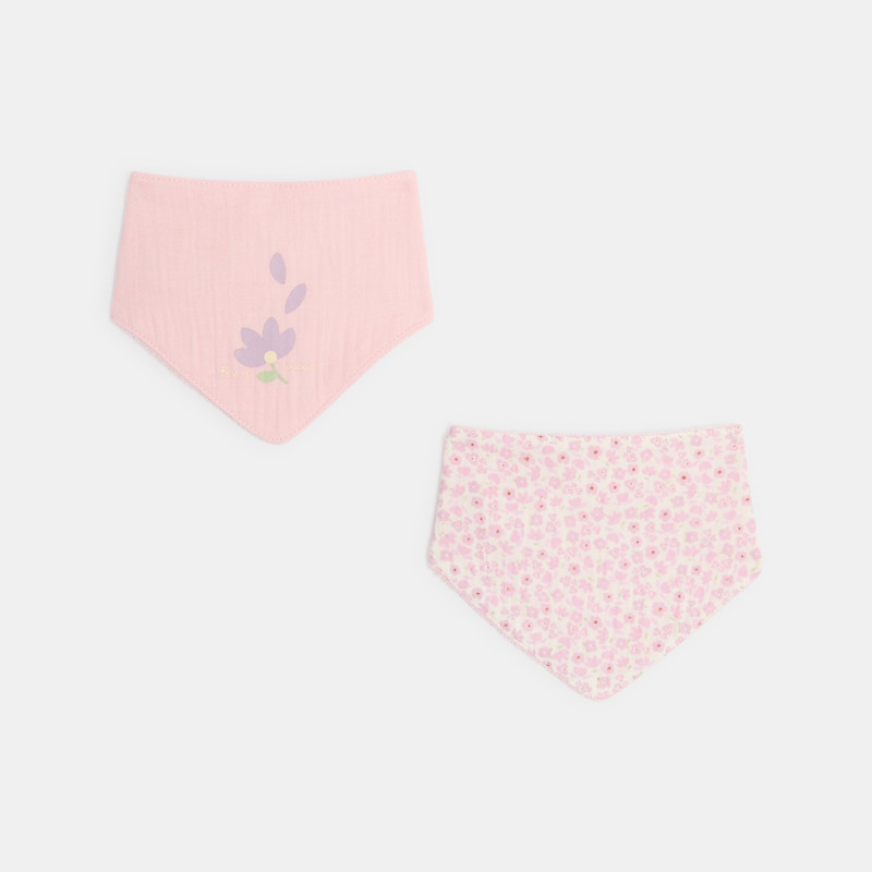 Dreieckstuch geblümt rosa Kleinkind Mädchen (2er-Pack)