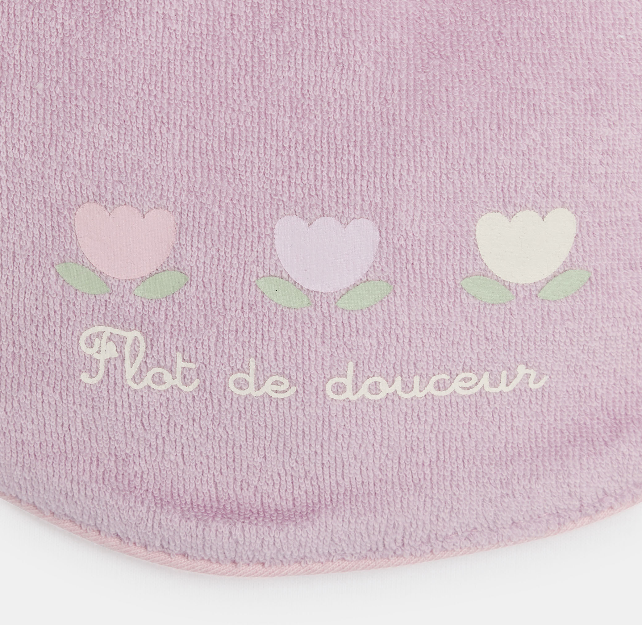 Set di bavaglini rosa con stampa floreale neonata 2