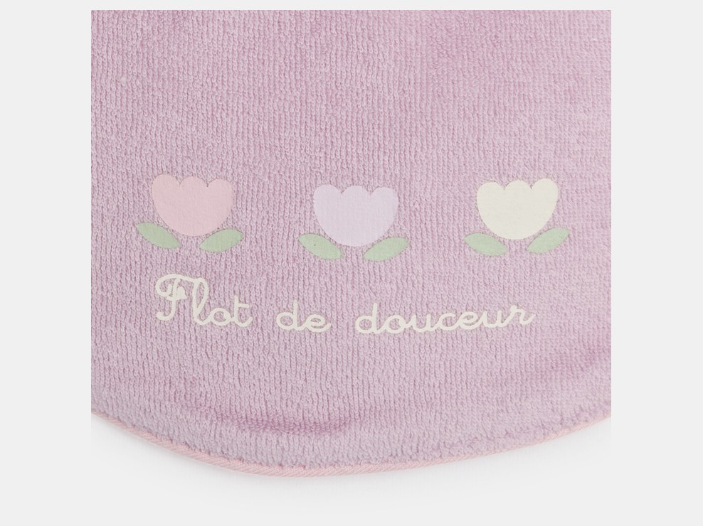 Lot de bavoirs roses imprimé fleuri bébé fille 2