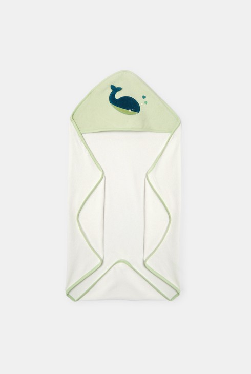 Cape de bain baleine vert bébé mixte 2