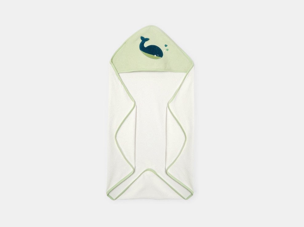 Cape de bain baleine vert bébé mixte 2
