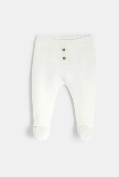 Strickhose mit Füßen weiß Kleinkind Mädchen Jungen Geburt 1