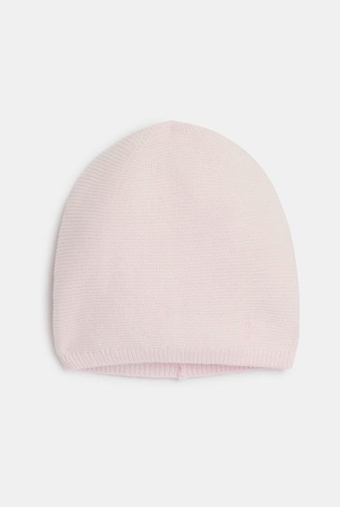 Mütze Rippstrick rosa Geburt 1