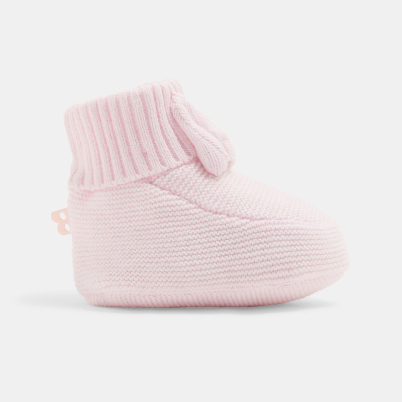 Strick-Hausschuhe Kaninchen rosa Geburt
