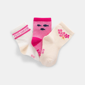 Lot de chaussettes roses bébé filles