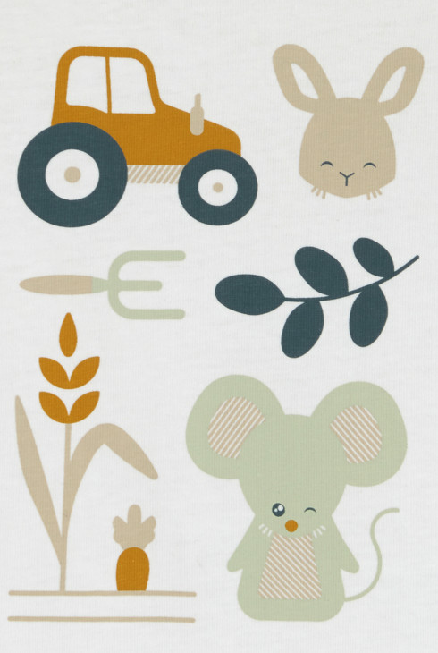 T-Shirt Bauernhof Kleinkind Junge weiß 2