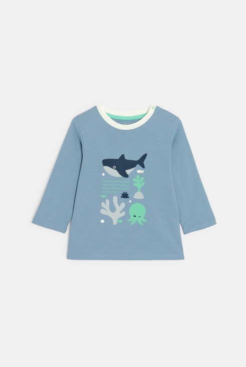 Matrosen-T-Shirt Kleinkind Junge blau 1