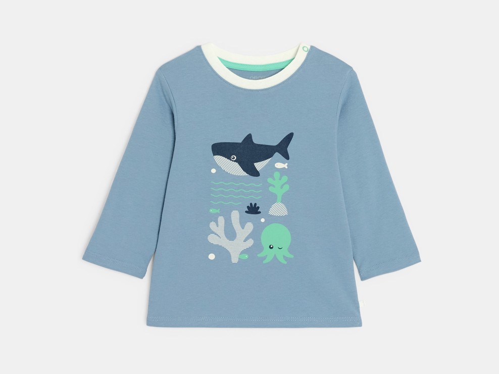 T-shirt blu navy per neonato 1