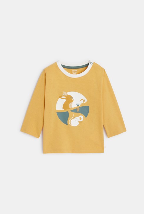 T-Shirt Tiere gelb Kleinkind Junge 1