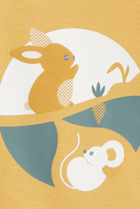 T-Shirt Tiere gelb Kleinkind Junge 2