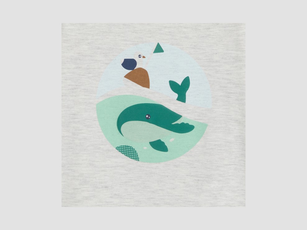 Grijs T-shirt met dieren voor babyjongens 2