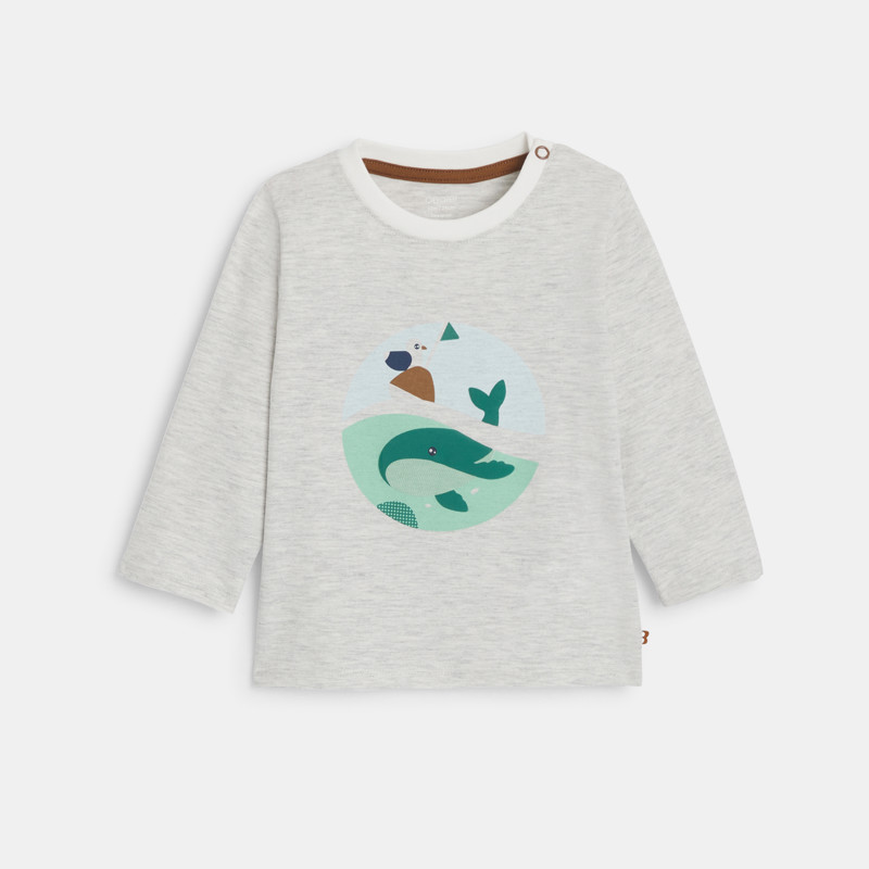 T-Shirt Tiere grau Kleinkind Junge