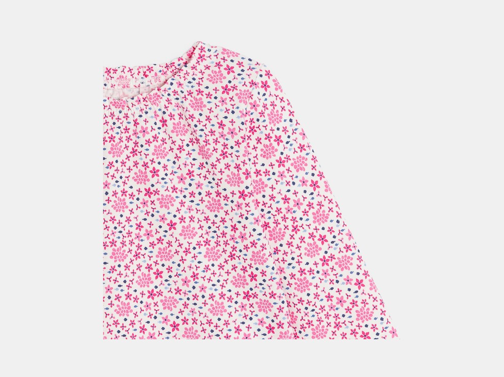 Tunique manches longues étoiles rose bébé fille 2