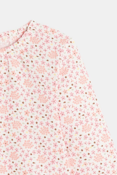 Tunique manches longues étoiles rose bébé fille 2