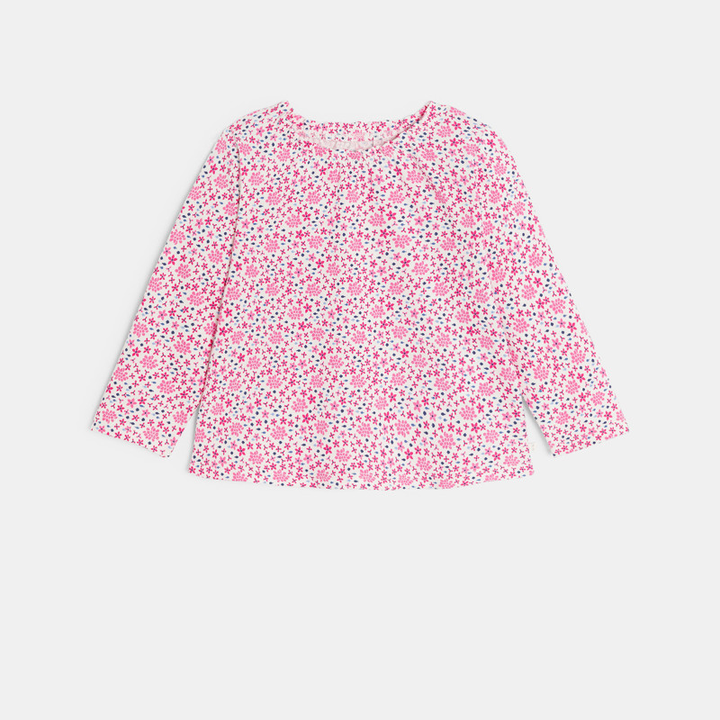 Tunika langärmlig Sterne rosa Kleinkind Mädchen