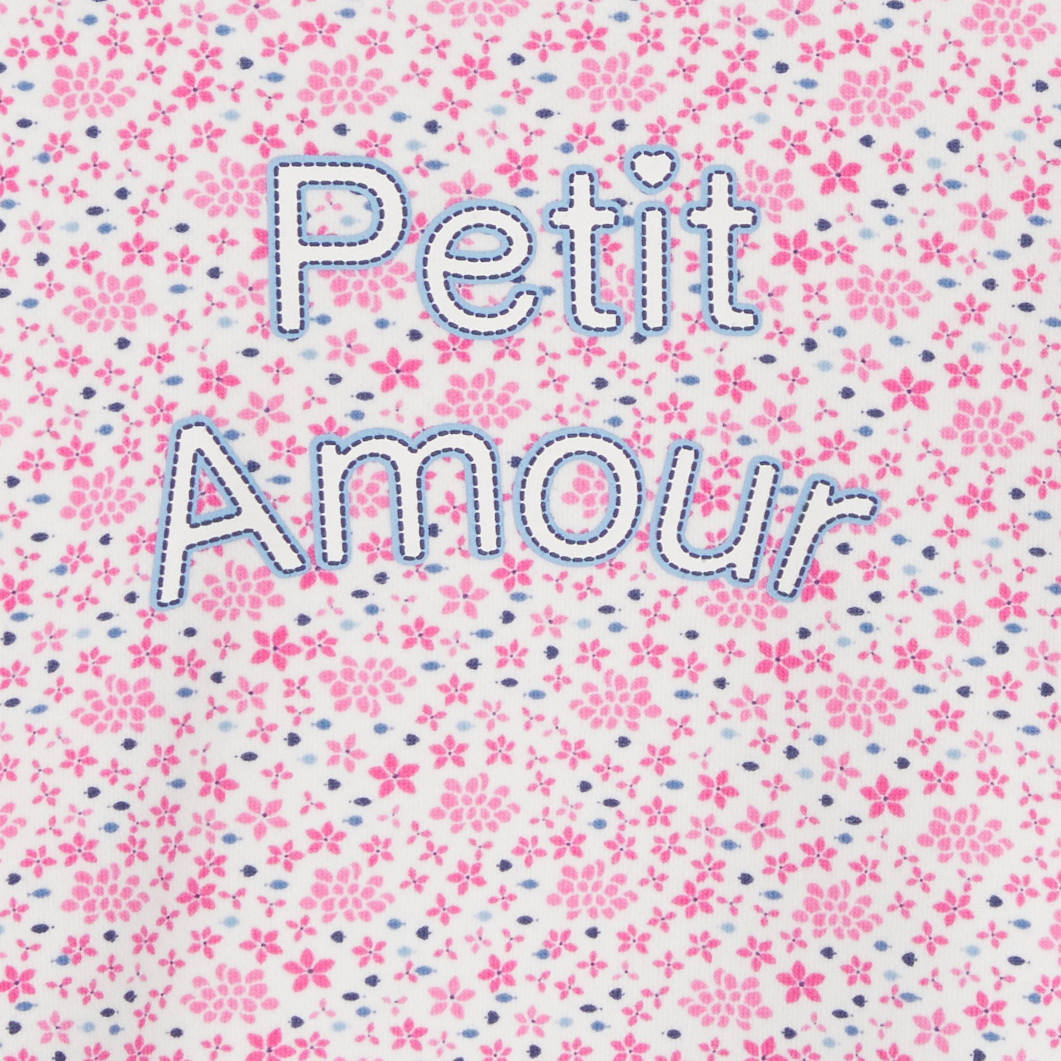 Sweat rose rayé bébé fille - Imprimé rose