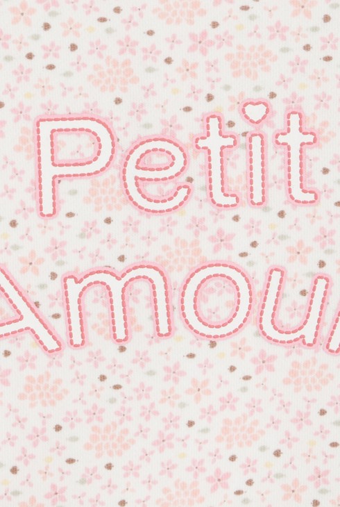 Sweatshirt Molton geblümt mit Aufschrift rosa Kleinkind Mädchen 2