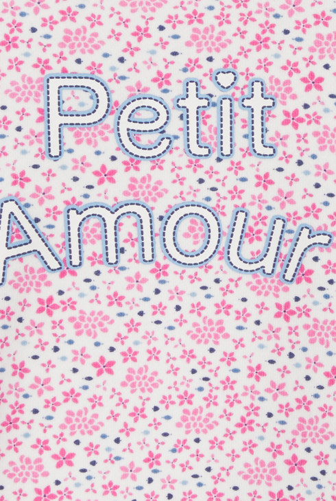 Sweatshirt Molton geblümt mit Aufschrift rosa Kleinkind Mädchen 2