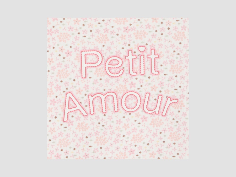 Sweatshirt Molton geblümt mit Aufschrift rosa Kleinkind Mädchen 2