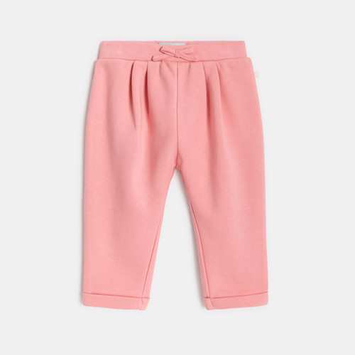 Pantalon Rose Taille Haute Bébé Fille - Rose Thé - 12M - OBAIBI