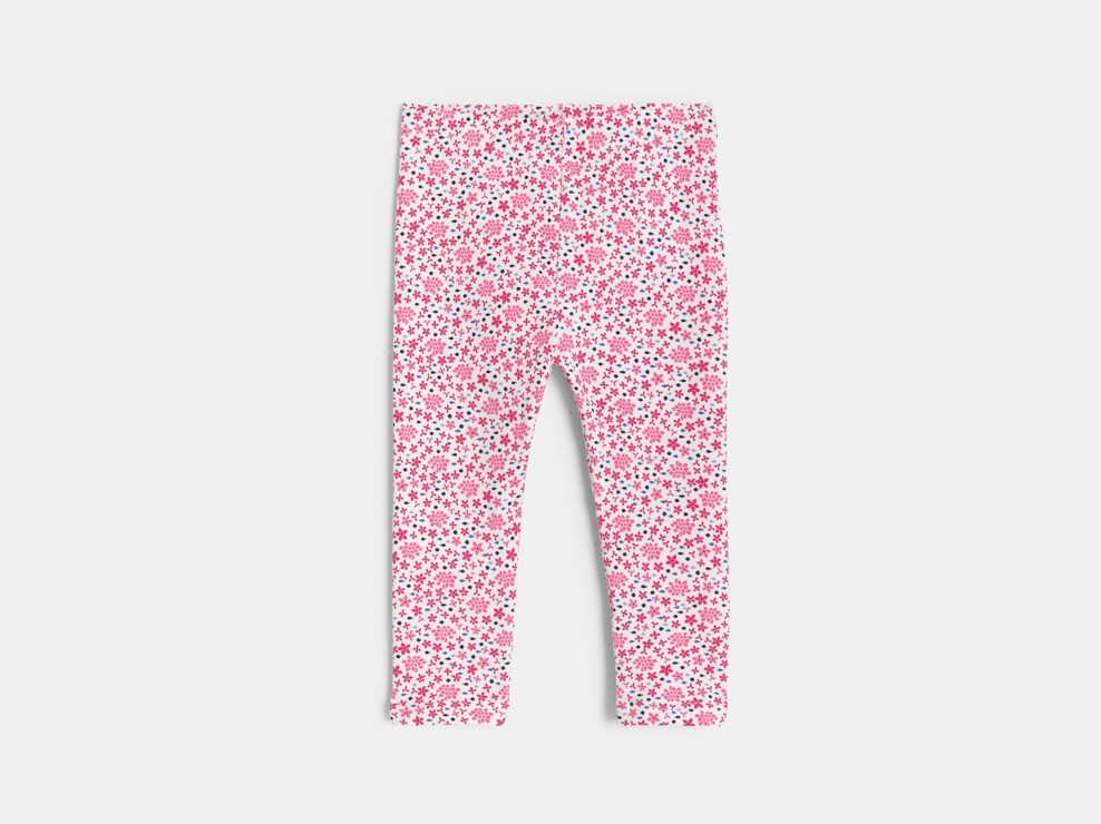 Legging motivo floral rosa bebé niña 1