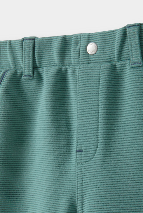 Hose Baumwolle weich grün Kleinkind Junge 2