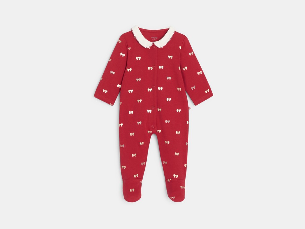 Pyjama rot mit Motiv Kleinkind Mädchen 1