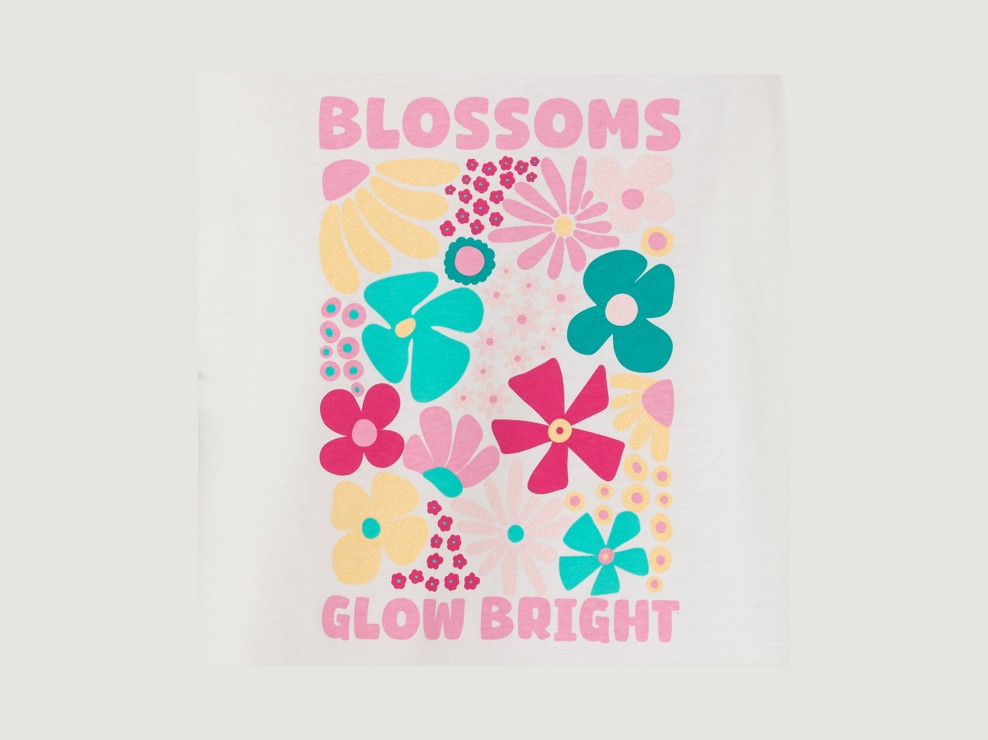 Pyjama long fleuri rose fille 2