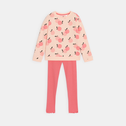 Pyjama Long Fruits Rose Fille - Imprimé Orange - 3A - OKAIDI