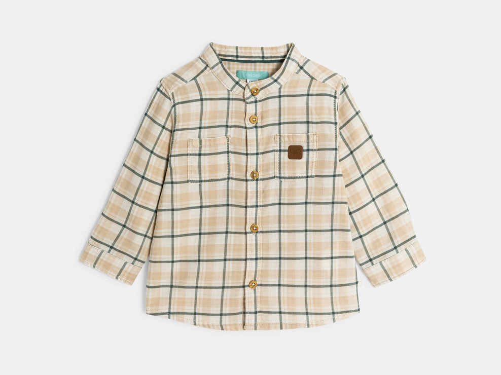 Karohemd beige Kleinkind Junge 2