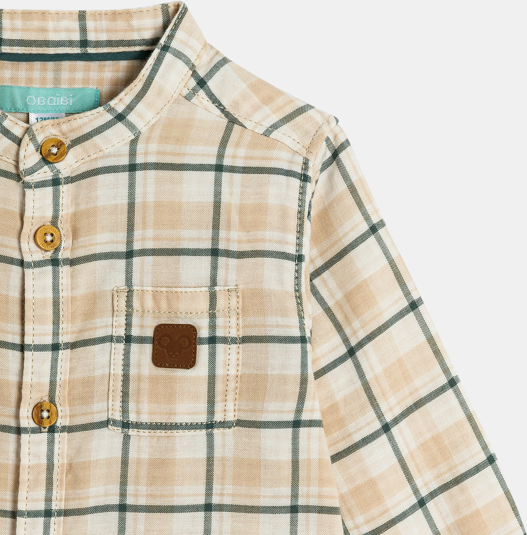 Karohemd beige Kleinkind Junge 2