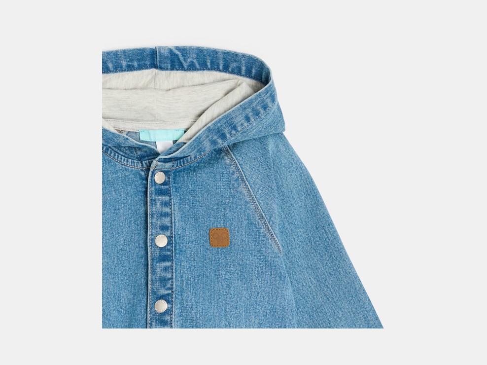 Jeansjacke blau mit Kapuze Kleinkind Junge 2