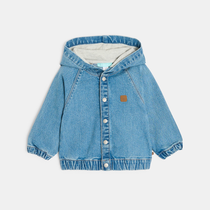 Jeansjacke blau mit Kapuze Kleinkind Junge