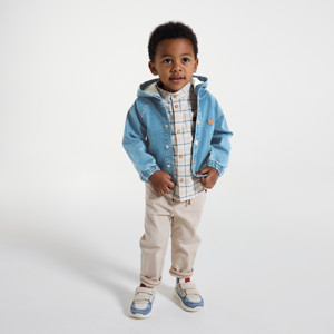 Jeansjacke blau mit Kapuze Kleinkind Junge