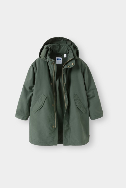 Parka à capuche vert kaki garçon 2