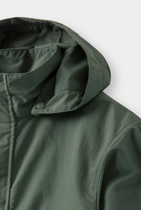 Parka à capuche vert kaki garçon