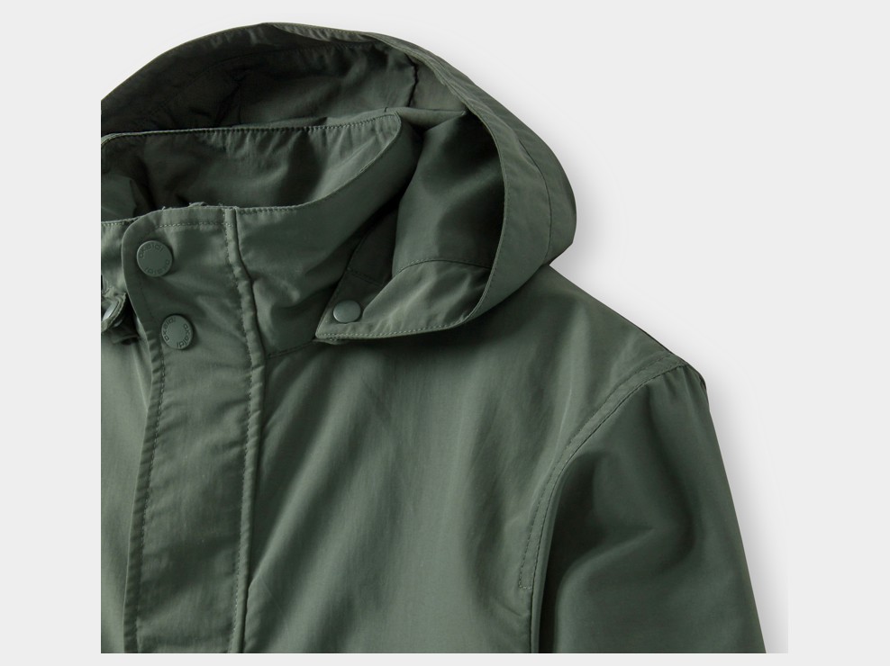 Parka mit Kapuze khakigrün Jungen 2
