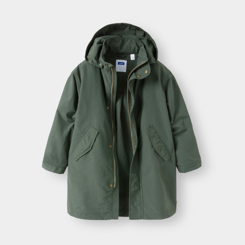 Parka À Capuche Vert Kaki Garçon - Vert Avocat - 6A - OKAIDI