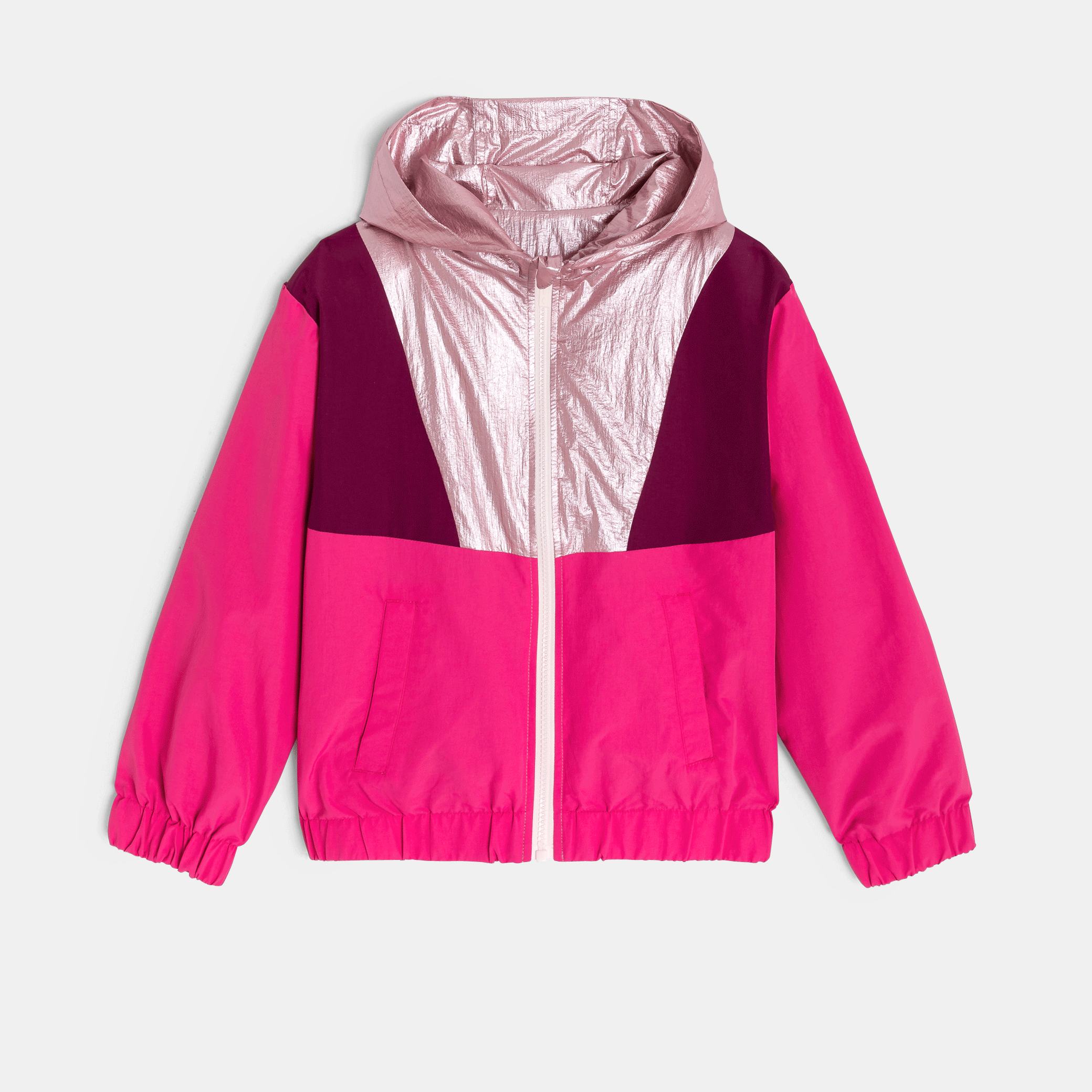 Wendbare Windjacke in Rosa für Mädchen