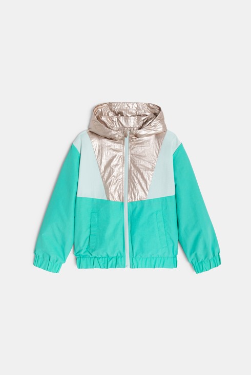 Coupe-vent réversible vert fille 1
